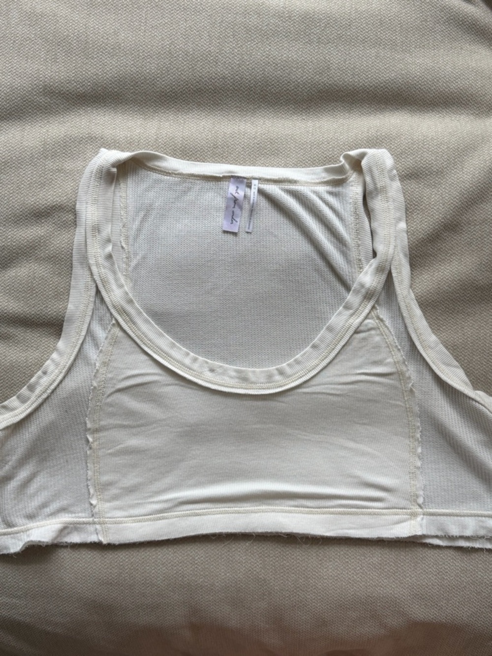 Urban Outfitters Women's Cream Mini Tank Top